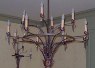 Iron Chandelier w Matching Sconce 1