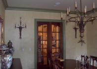 Iron Chandelier w Matching Sconce 3