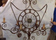 Iron Clock Sconce 1