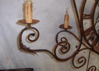 Iron Clock Sconce 2